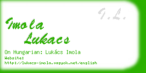imola lukacs business card